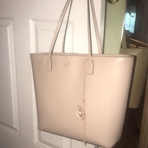 Kate Spade Karla Flower Dangle tote in warm beige